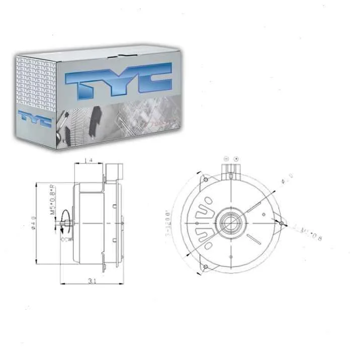 TYC Left Engine Cooling Fan Motor for 2004-2010 Toyota Camry 2.4L 2.5L 3.3L L4 V6