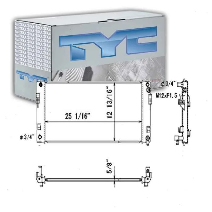 TYC Radiator for 2011-2012 Nissan Leaf