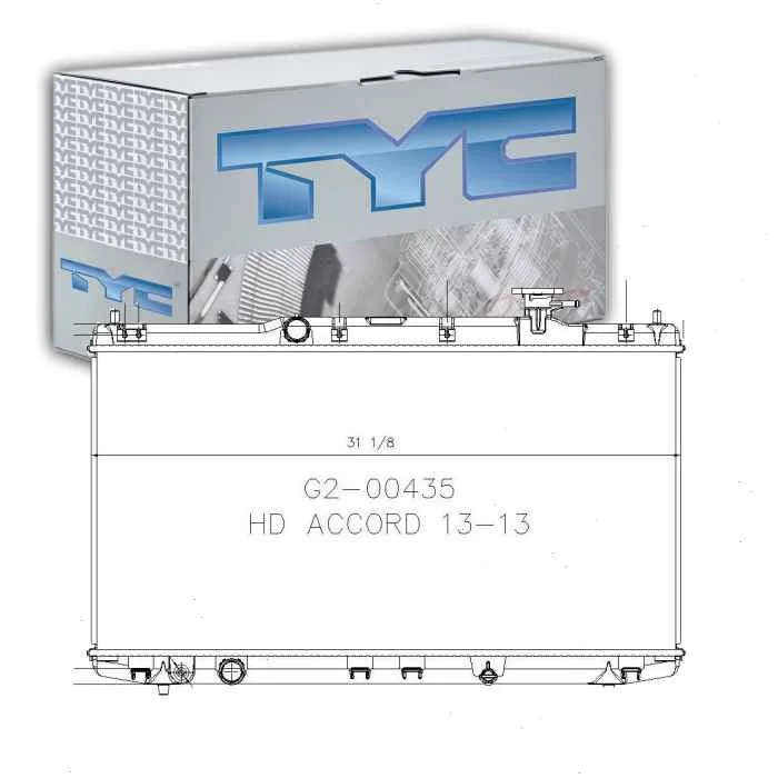 TYC Radiator for 2013-2017 Honda Accord 2.4L 3.5L L4 V6