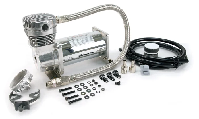 Viair 420C Chrome Compressor Kit, 3/8″ Port (12V, 33% Duty, Sealed) – 42042