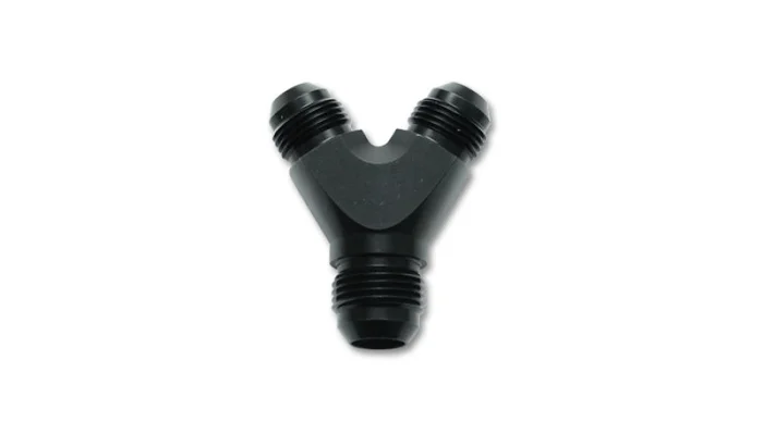 Vibrant -16AN x -16AN x 16AN Y-Adapter Fitting – Aluminum Black