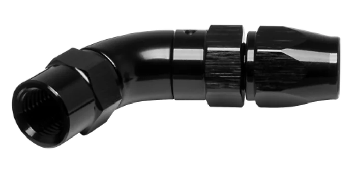 Vibrant -3AN 45 Degree High Flow Hose End Fitting for PTFE Lined Flex Hose – Aluminum