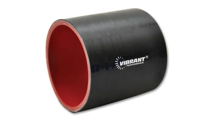 Vibrant 4 Ply Reinforced Silicone Straight Hose Coupling – 2.25in I.D. x 3in long (BLACK)
