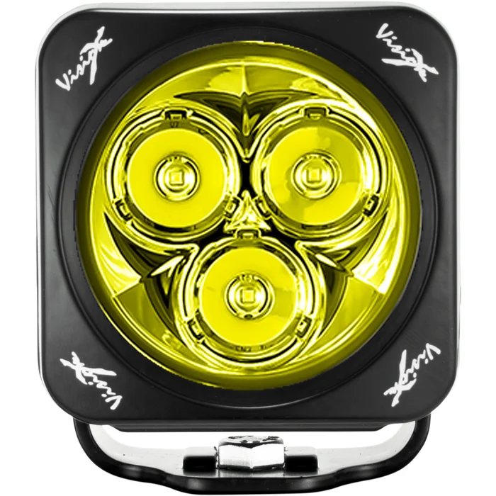 Vision X Lighting Single 3.0″ Square Selective Yellow 3 LED Cannon CG2 Light Including Pig Tail – 9946788