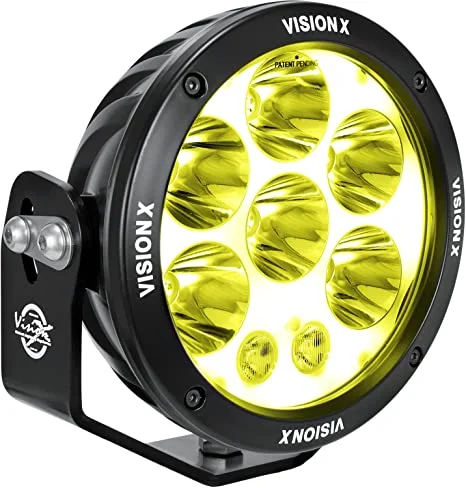 Vision X Lighting Single 6.7″ Cannon Adv Halo Selective Yellow 8 LED Light Mixed Beam Including Pig Tail – 9946801