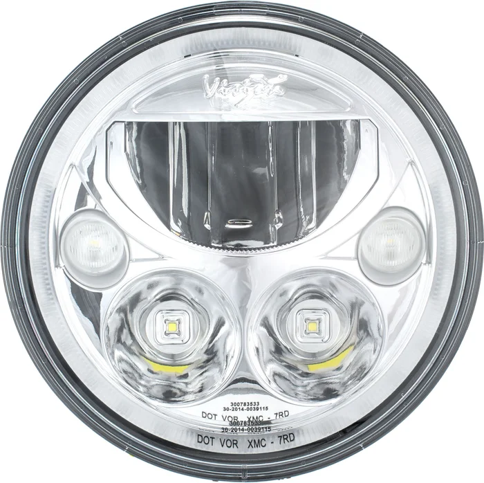 Vision X Lighting Single 7″ Round Vx Led Headlight W/ Low-High-Halo – 9891217