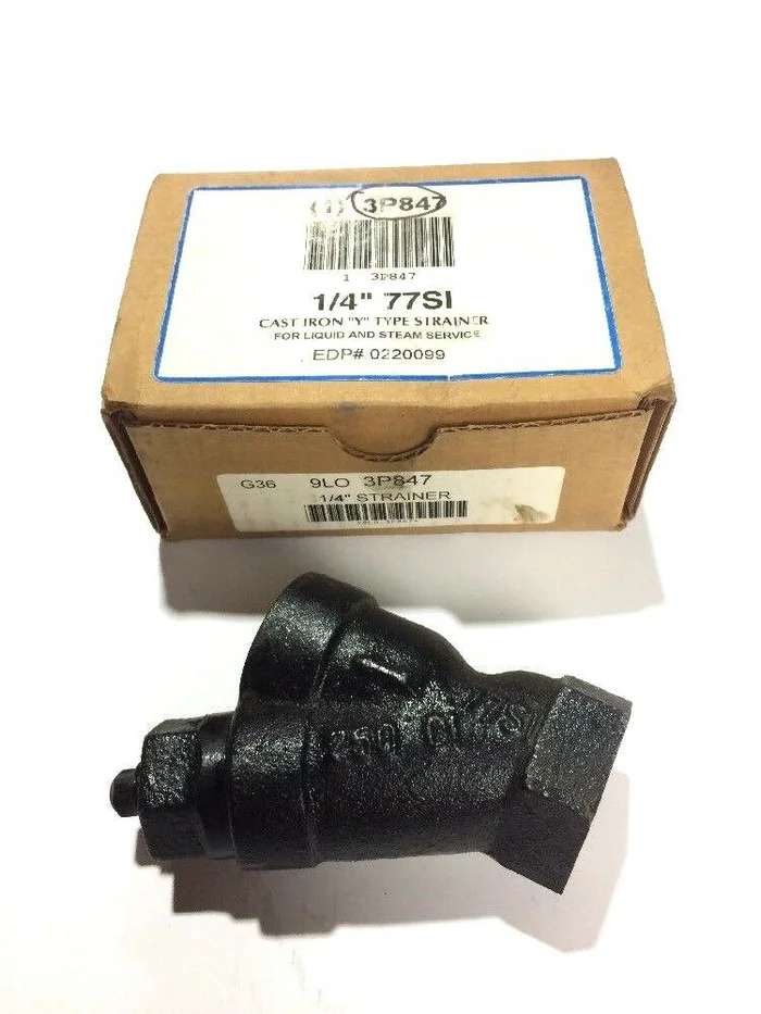Watts 1/4ΓÇ¥ 77SI Cast Iron ΓÇ£YΓÇ¥ Type Strainer 3P847 NOS