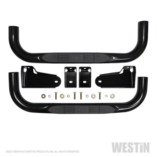 Westin 19-20 Chevy/GMC Silverado/Sierra 1500 Regular Cab E-Series 3 Nerf Step Bars – Black