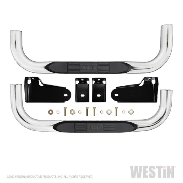 Westin 19-20 Chevy/GMC Silverado/Sierra 1500 Regular Cab E-Series 3 Nerf Step Bars – Stainless Steel