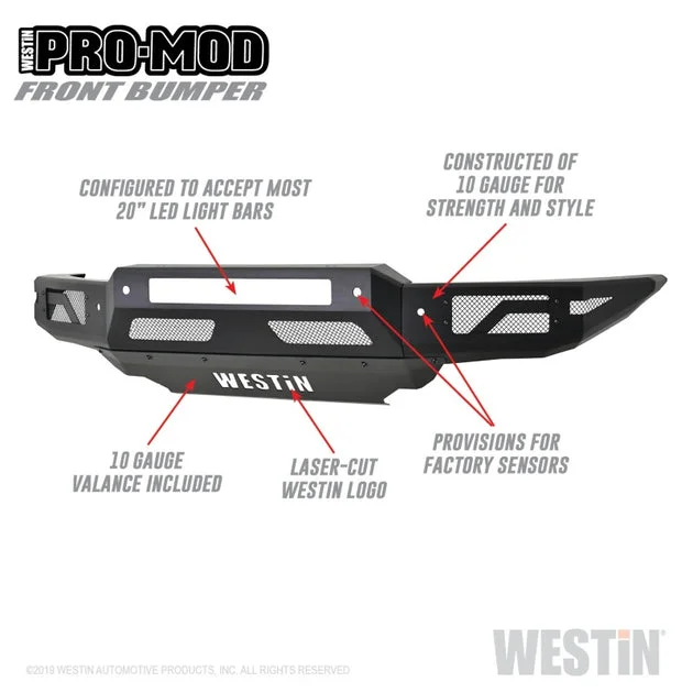 Westin 19-21 Ford Ranger Pro-Mod Front Bumper – Tex. Blk