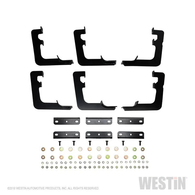 Westin 19 Ram 1500 Quad/Crew Cab (Ex. Classic) Premier Oval Nerf Step Bar Mount Kit – Black