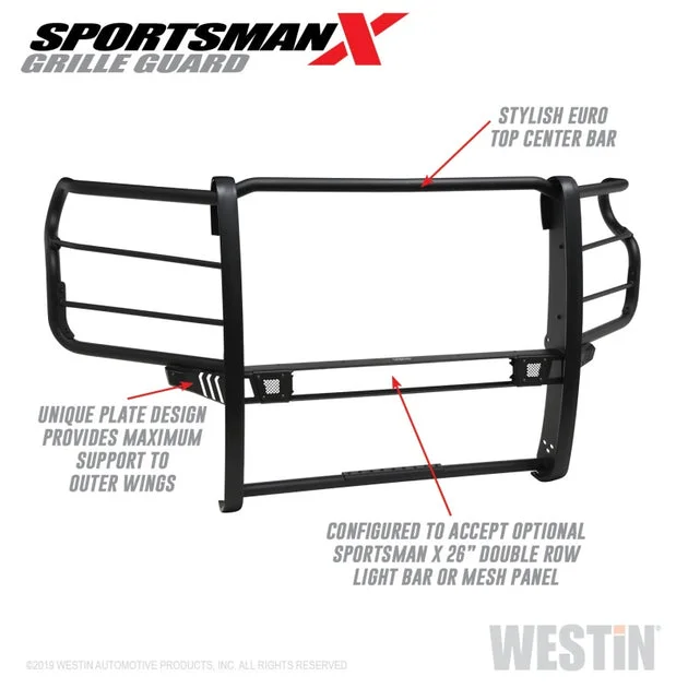 Westin 2020 Chevy Silverado 2500/3500 Sportsman X Grille Guard – Textured Black