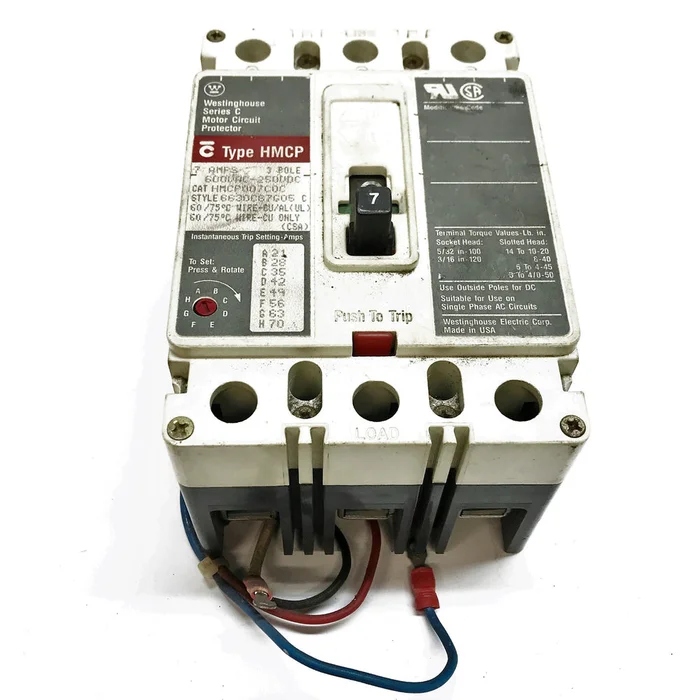 Westinghouse “Series C” 3-Pole Motor Circuit Protector HMCP007C0C