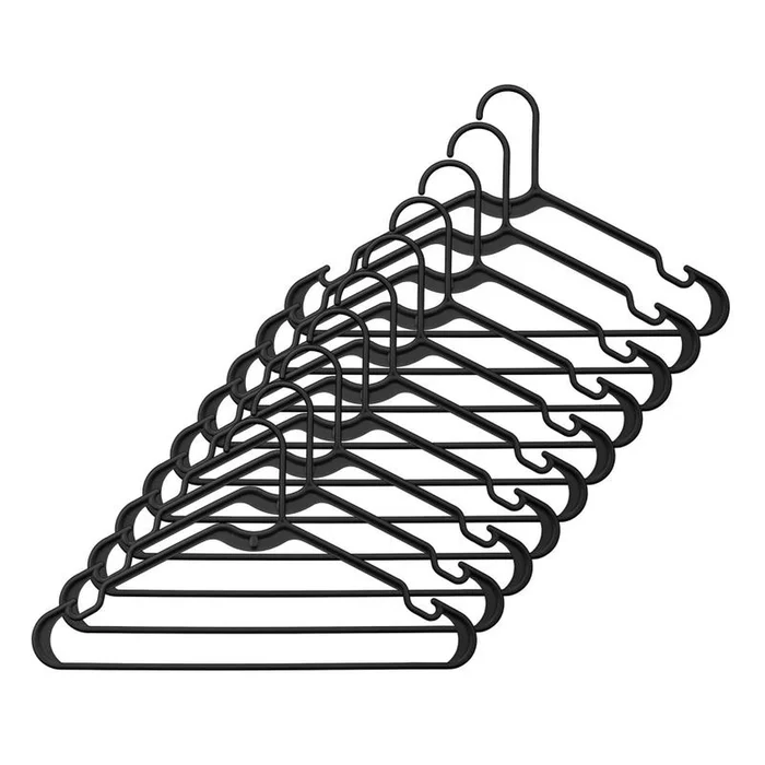 Whitmor – 6345-8701-10BLK – Plastic Black Hanger 10 pk