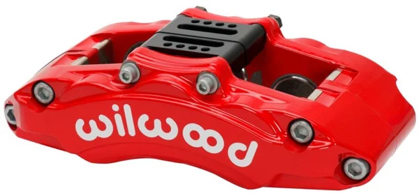 Wilwood Caliper – AT6 Lug Mount Red 1.75in/1.38in/1.38in Piston .75in Rotor – Left Side – 120-14851-RD