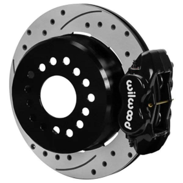 Wilwood Chevy Monte Carlo Forged 4 Piston DynaPro Black Caliper HP32 VV D&S Rotor – 12.19×0.81 – 140-17121-D
