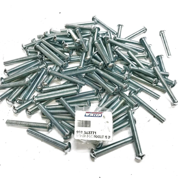 Winzer 5/16-18 x 2-1/2″ Slotted Machine Screw 998-583771 [Lot of 110] NOS
