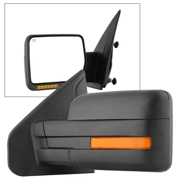 Xtune Ford F150 07-14 Power Heated Amber LED Signal OE Mirror Left MIR-03349EH-P-L – 9935336