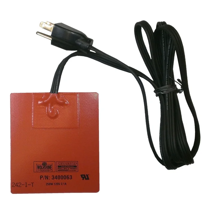 ZeroStart – 3400063 – Flexible Pad Heater, 250W 120V 3.75in. x 4.25in.